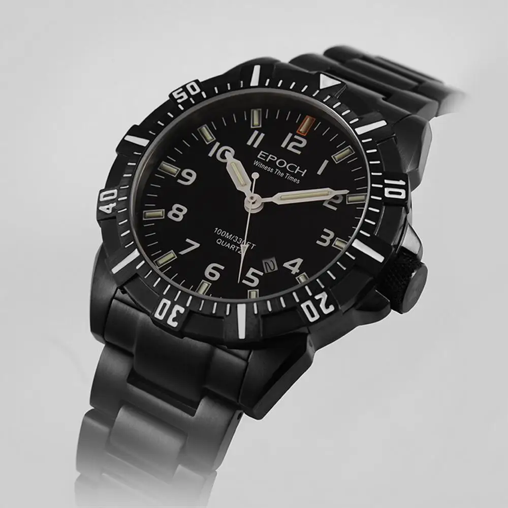 Мужские военные наручные часы, мужские тритиевые часы EPOCH sport T25 светящиеся водонепроницаемые наручные часы Мужские Аналоговые erkek kol saati 6020G