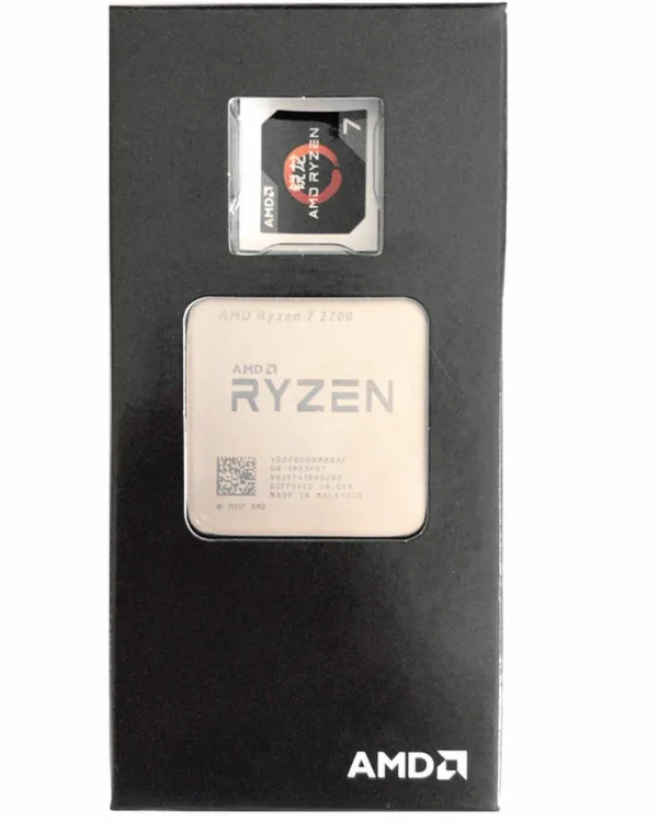 AMD Ryzen 7 2700 второго поколения процессор фрагмент R7 2700 3,2 GHz 8-ядерный Процессор Processoe гнездо AM4