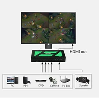 4k 4x1 multiviewer with audio extractor 4 in 1 out seamless hdmi switchers for pc dvd tv box ps xbox