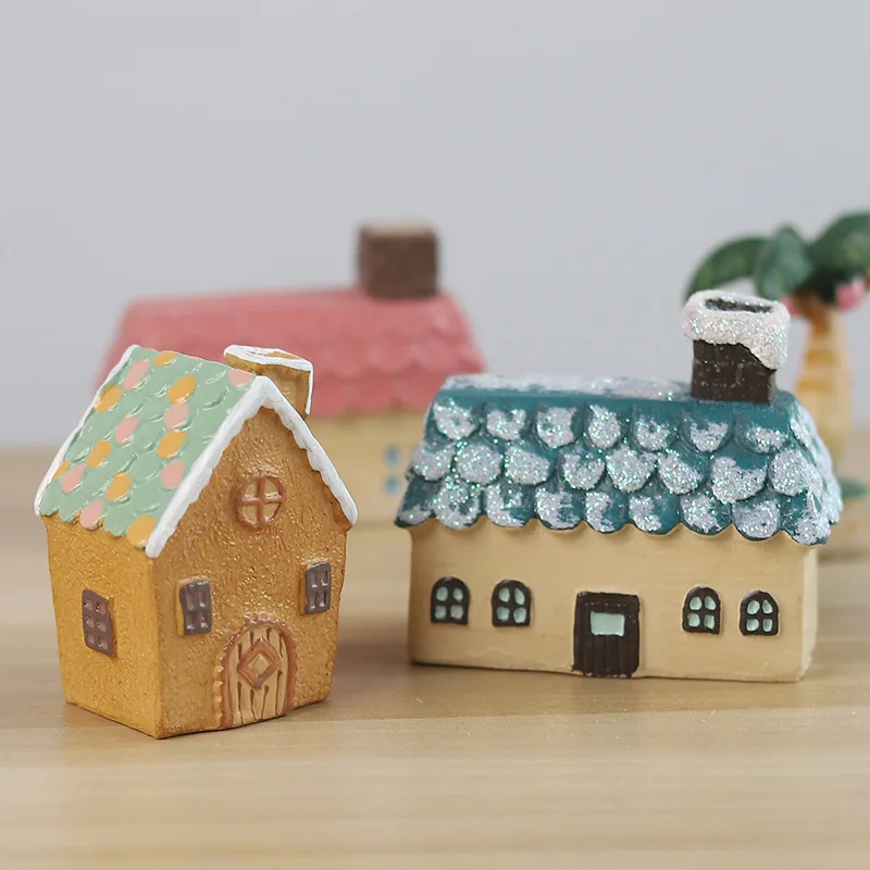 Европейский стиль мини микро пейзаж маленький дом украшение из смолы креативное
