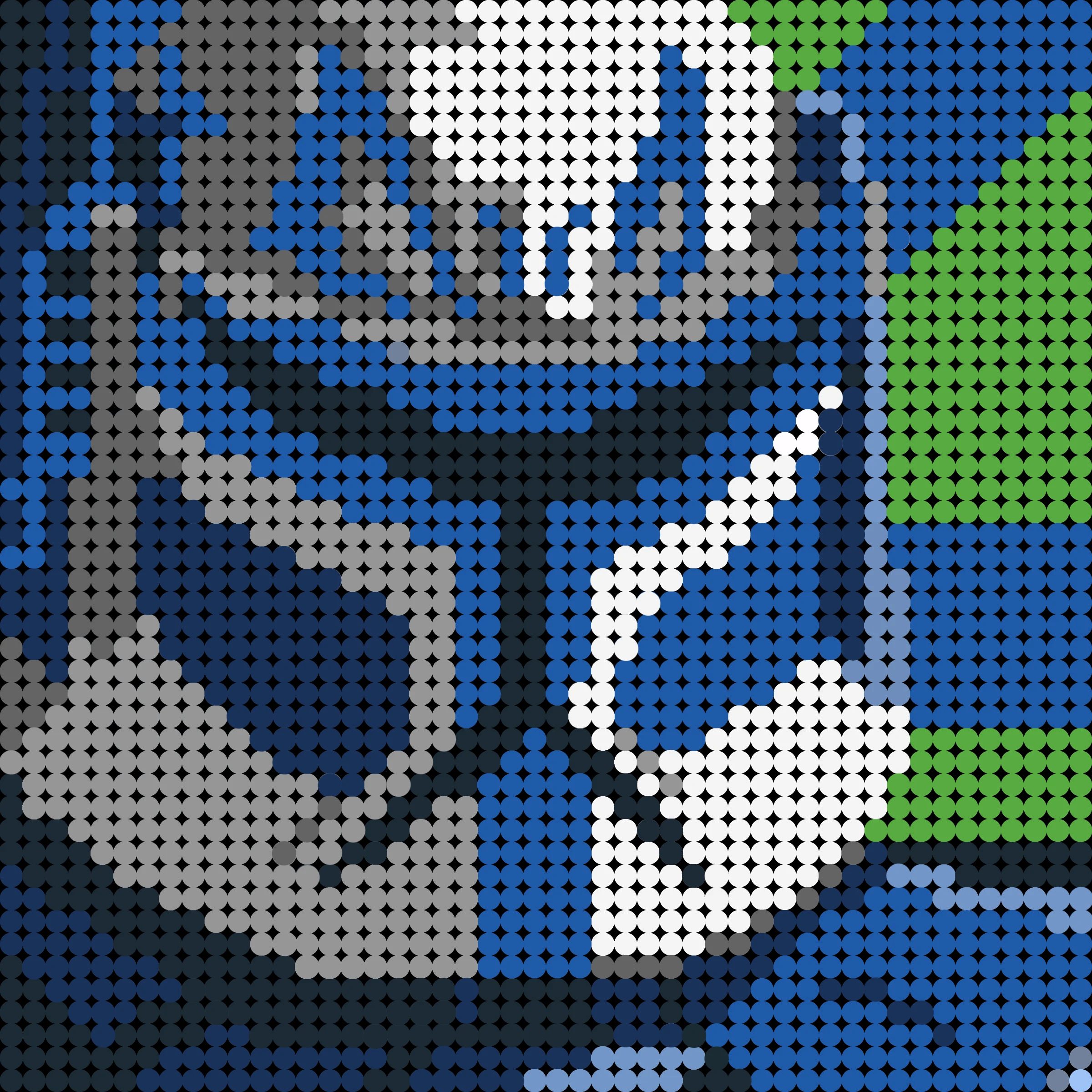

MOC Space Wars Bricks Human Cloning Mosaic DIY Painting Design Building Blocks 40x40 Studs Living room Home Wall Paintings Gift