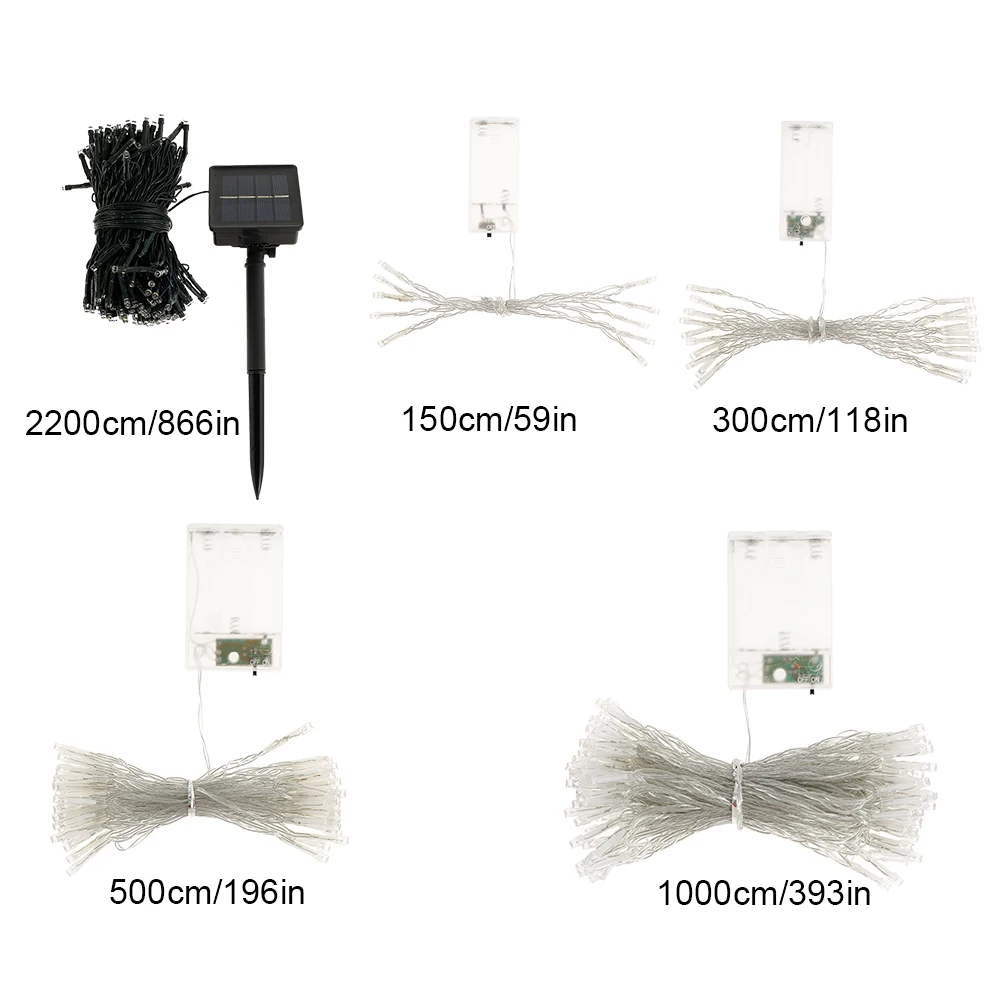 

LED Solar Lamp Outdoor 1.5M 3M 5M 10M 22M LED String Lights Fairy Holiday Christmas Tree Decor Solar Lights Garden Waterproof
