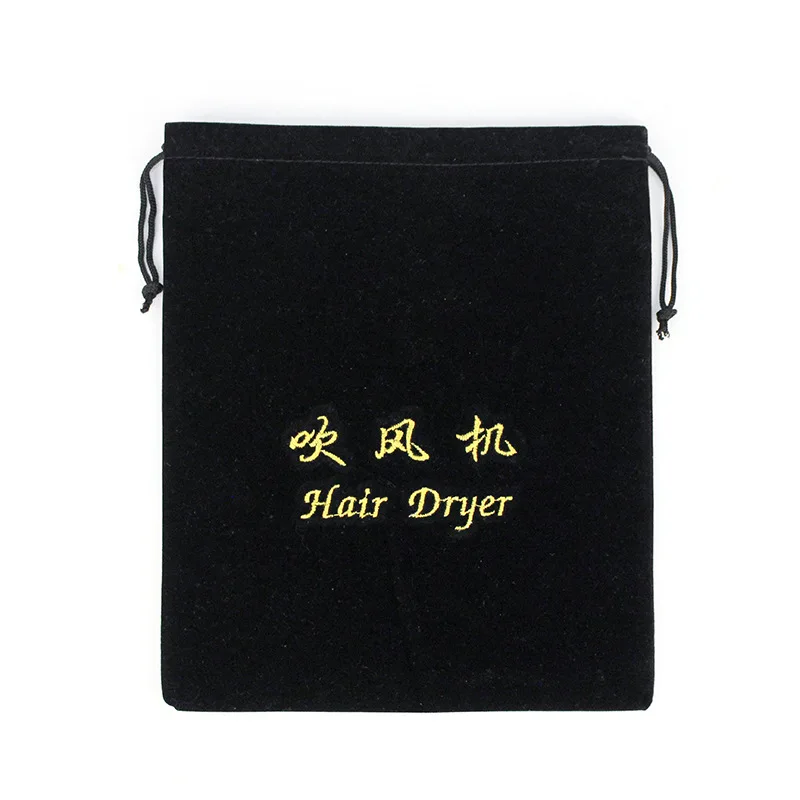 velvet hair bag draw string clutch cosmetic packaging |