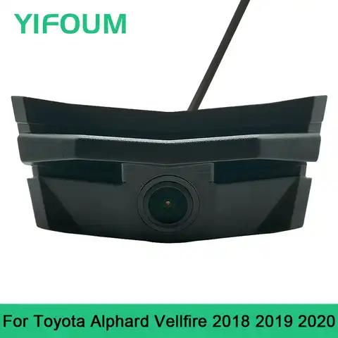 YIFOUM HD CCD Автомобильная камера переднего вида для парковки ночного видения с положительным водонепроницаемым логотипом для Toyota Alphard Vellfire 2018 ...