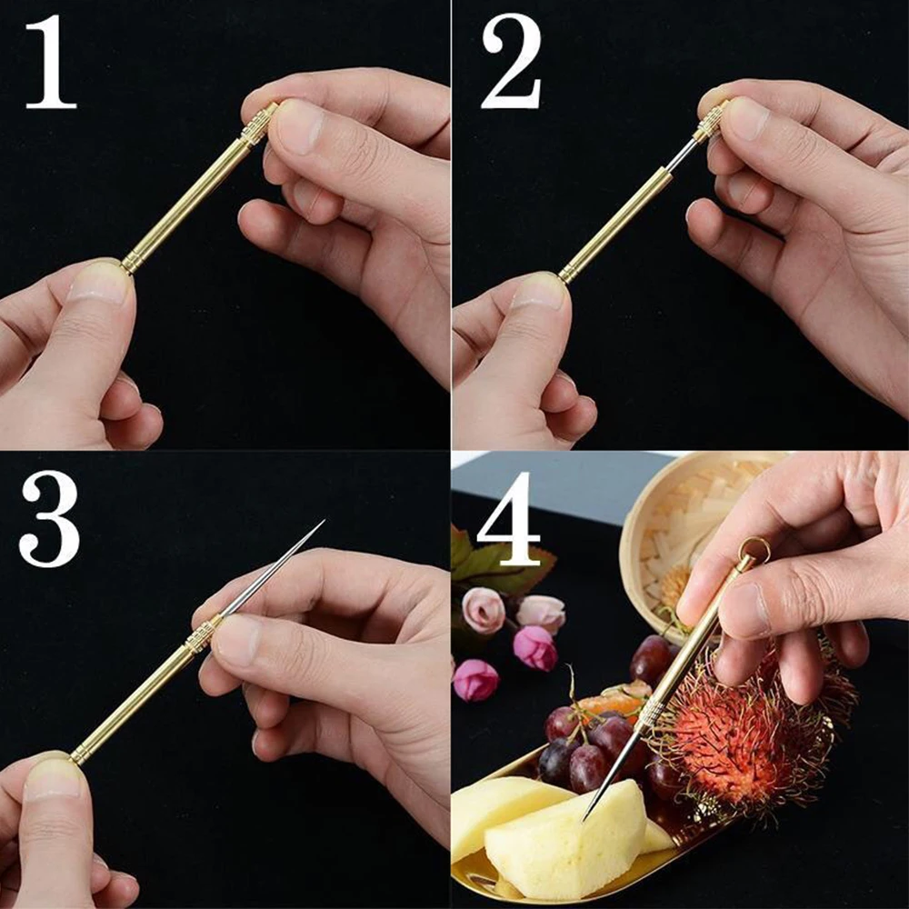 Титановая зубочистка для повседневного использования на открытом воздухе