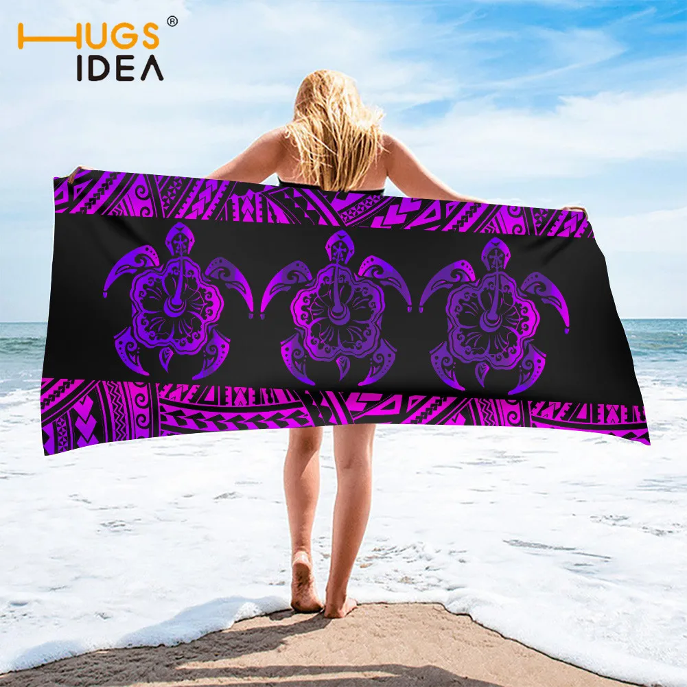 HUGSIDEA пляжное полотенце с принтом гавайской полинезийской черепахи супер
