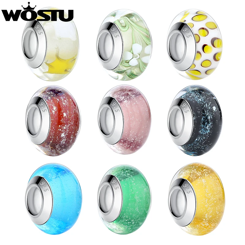 Новое поступление коричневые светящиеся бусины из муранского стекла подходят