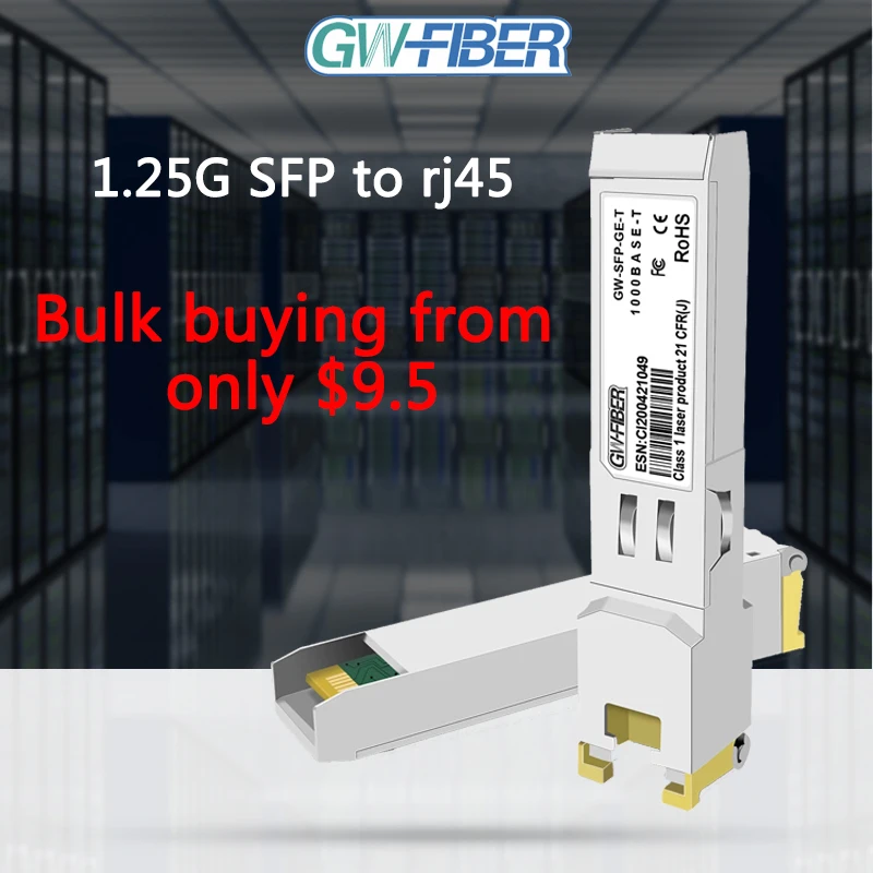 

New sfp to rj45,1.25G SFP-T, 1000BASE-T Module Gigabit SFP Copper for Cisco/Mikrotik Meraki Ubiquiti UF-RJ45-1G 1-10 pieces