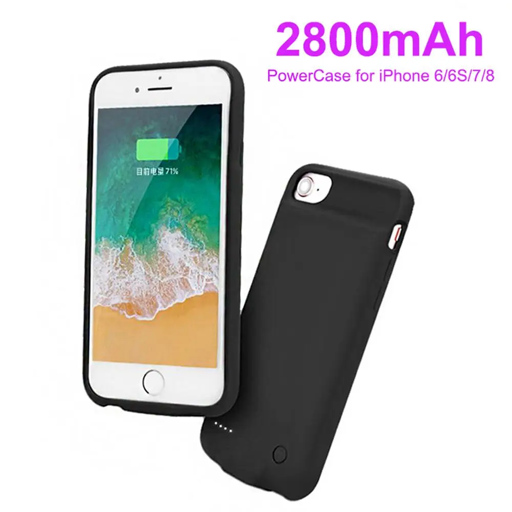 

PowerTrust Battery Case for iPhone 6 6s 7 8 Battery Case 2800mAh Power Bank Charging Cases Charger