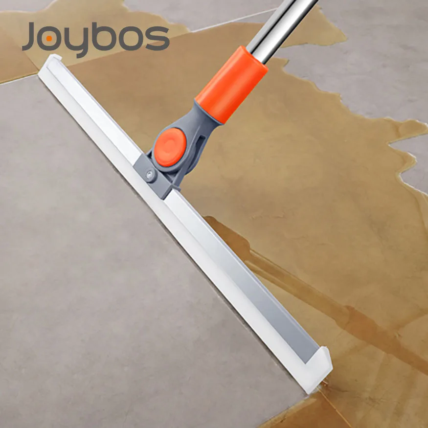 Joybos Magic Broom Window Squeegee Water Removal Wiper Rubber Sweeper for Bathroom Floor & Window Cleaner With 125CM Broomstick