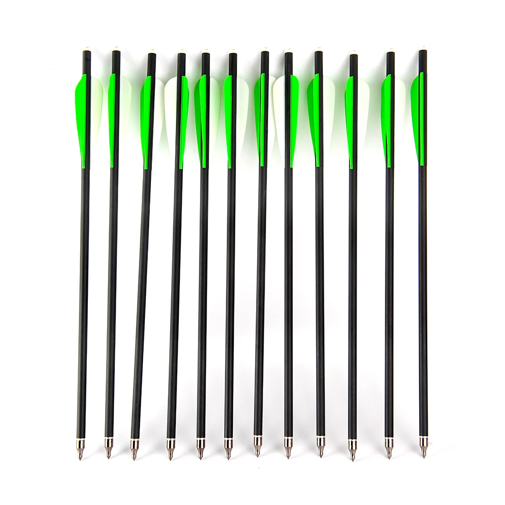 

US DE 22 Inches Mix Carbon Crossbow Arrow Diameter 8.8mm with 125 Grain Point for Outdoor Archery Shooting