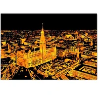 hamburg scratch night view poster sticker deluxe erase black scratch world map scratch off foil layer coating painting as gift