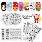 Рождественская пластина PICT YOU, пластины для стемпинга ногтей, праздничный узор со снежинками, пластина с изображениями для нейл-арта, инструменты для трафаретов из нержавеющей стали