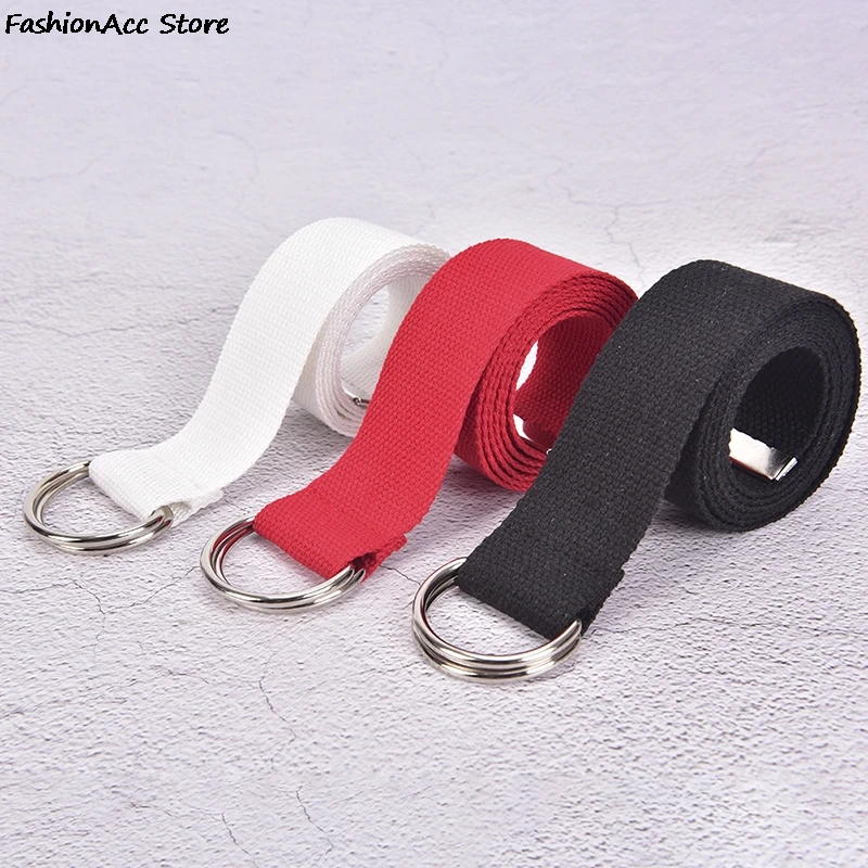 Модный повседневный нейлоновый ремень из ткани унисекс с D-образной пряжкой