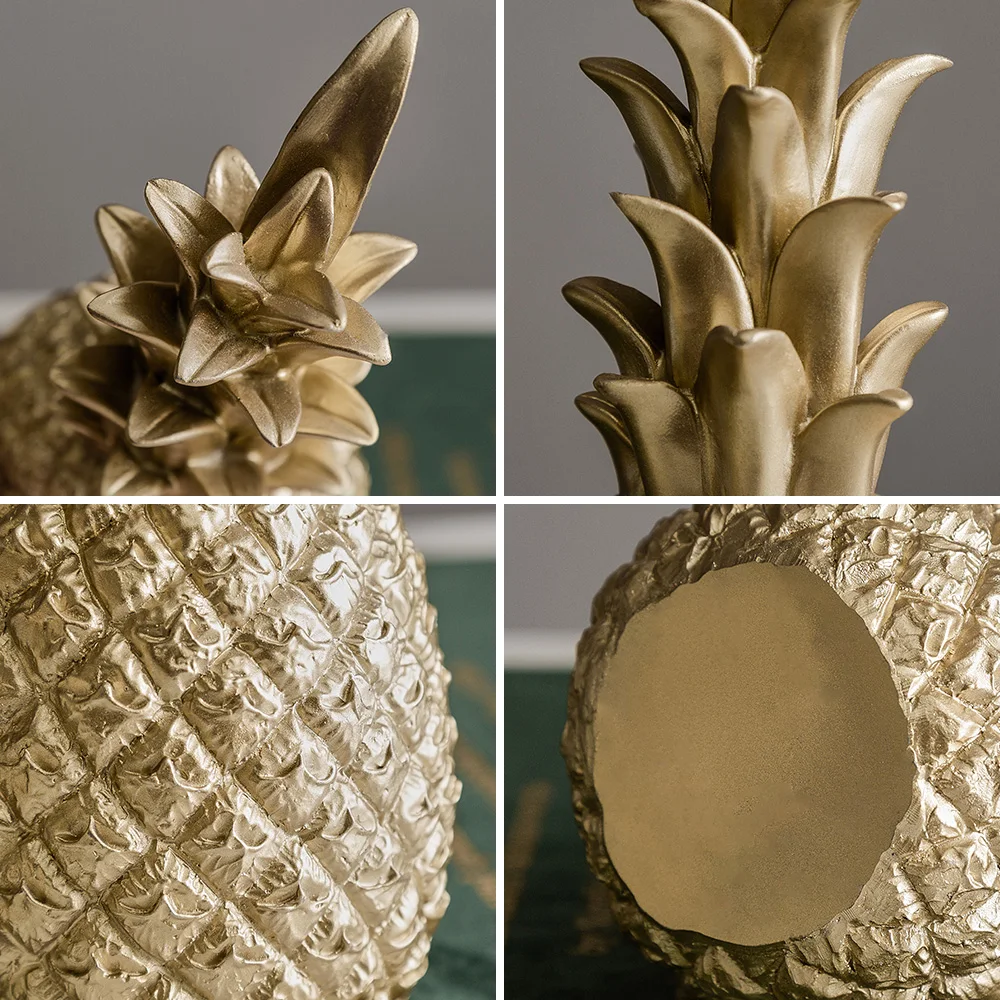 

Nordic Modern Home Decor Golden&White Pineapple Creative Wine Cabinet Window Desktop Display Props Home Decoration Accessories