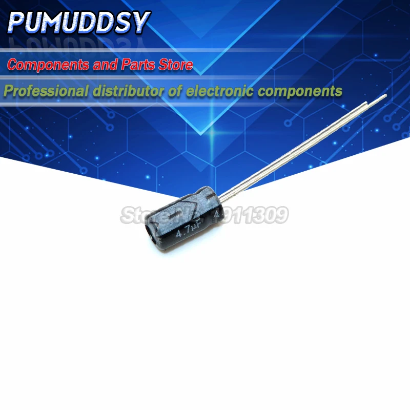 10 шт. 400v4.7uf 400v 6x13 электролитический конденсатор с алюминиевой крышкой 4 7 мкФ