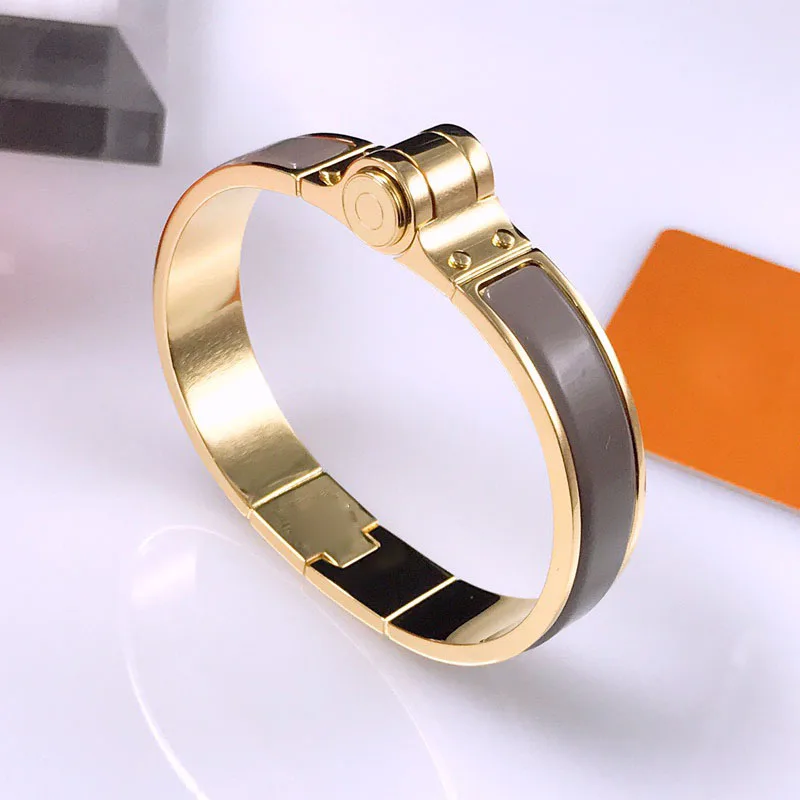 

2021 new arrival jewelry colorful stainless steel enamel cuff bangle bracelet for women best gift free shipping