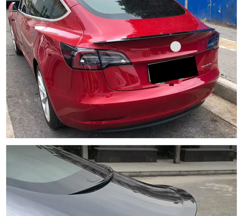 Rear trunk spoiler wing for Tesla model 3 year Rear Carbon Fiber texture Spoiler Car Rear Wing