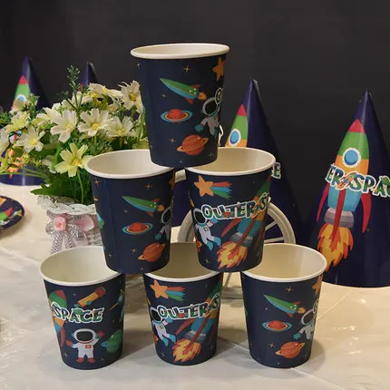 1 Набор космического пространства планета вечерние одноразовая посуда День