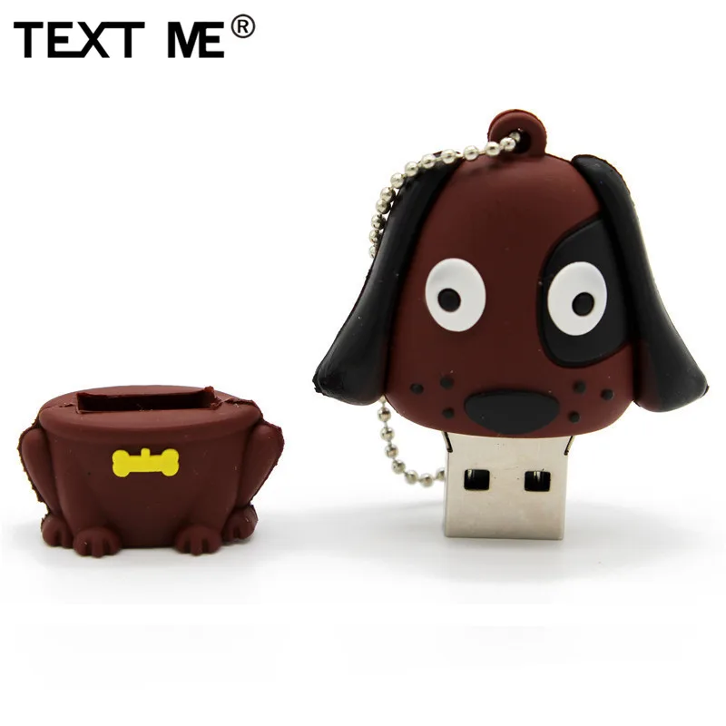 Usb флеш накопитель TEXT ME в виде милой собаки 64 ГБ usb 2 0 4 8 16 32 флэш usb|USB