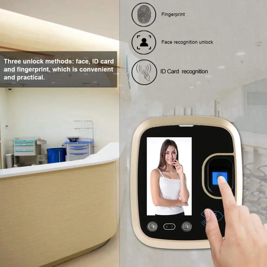 4 3 дюймов TFT TCP/IP 125 кГц RFID распознавание отпечатка лица карты посещаемости машины