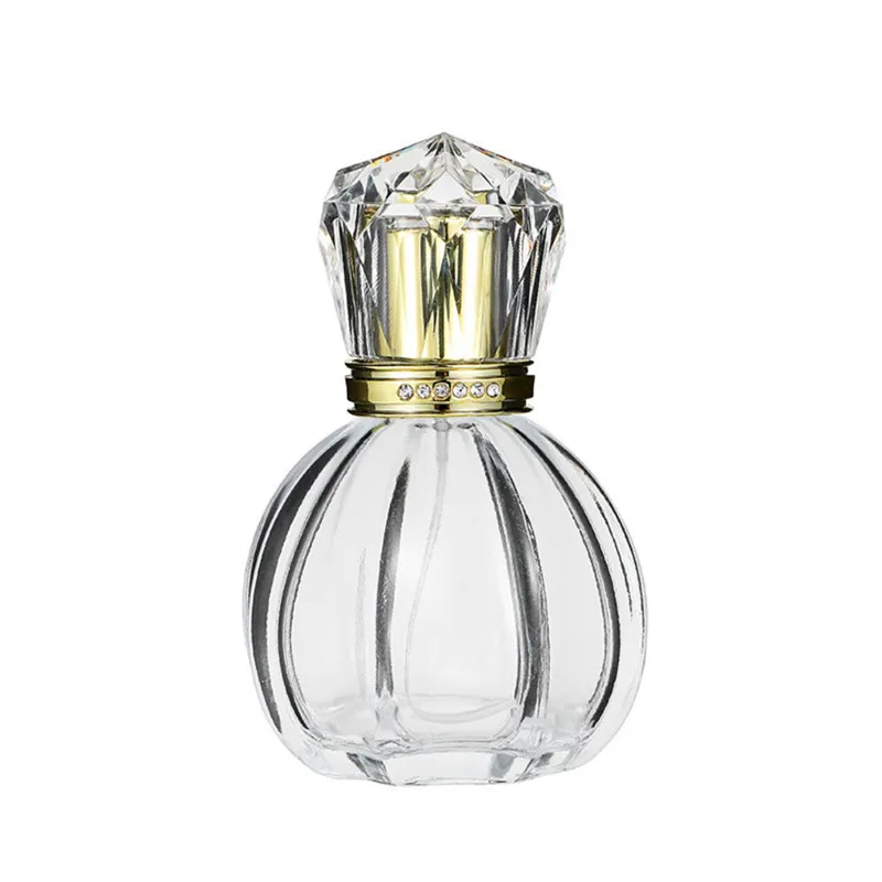 

50ml Clear Glass Empty Perfume Bottles Portable Travel Refillable Cosmetics Glass Spray Atomizer Transparent Container