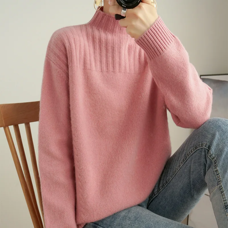 

Fashion Sweater Pullover Female Knitted sweaters Jumper casual Knitwear Pull White