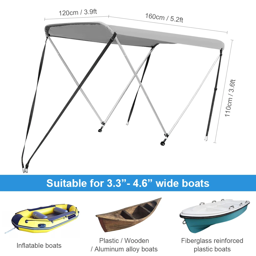 Лодочный навес Bimini Верхняя Крышка Водонепроницаемый Анти-УФ каяк лодочный тент