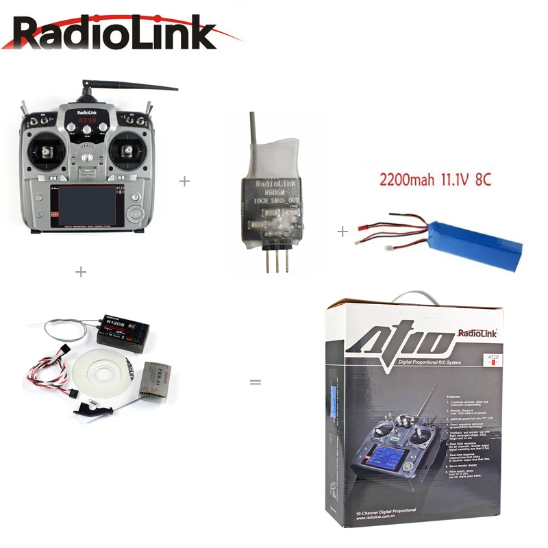 Оригинальный RadioLink AT10II AT10 II 2 4 Ghz 12CH пульт дистанционного управления