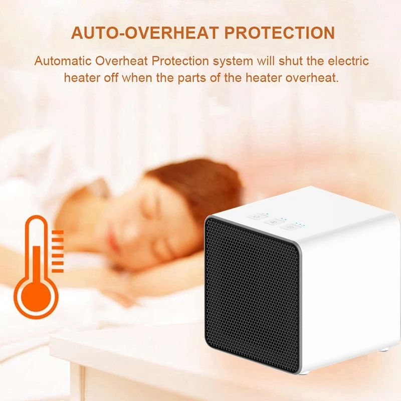 Белый 400 Вт/800 Вт Таймер портативный Электрический обогреватель для дома и офиса