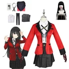 Костюм для косплея аниме Kakegurui Jabami Yumeko Yomozuki Runa для женщин Студенческая униформа для колледжа комплект куртка с ушками кролика платье для выпускного вечера