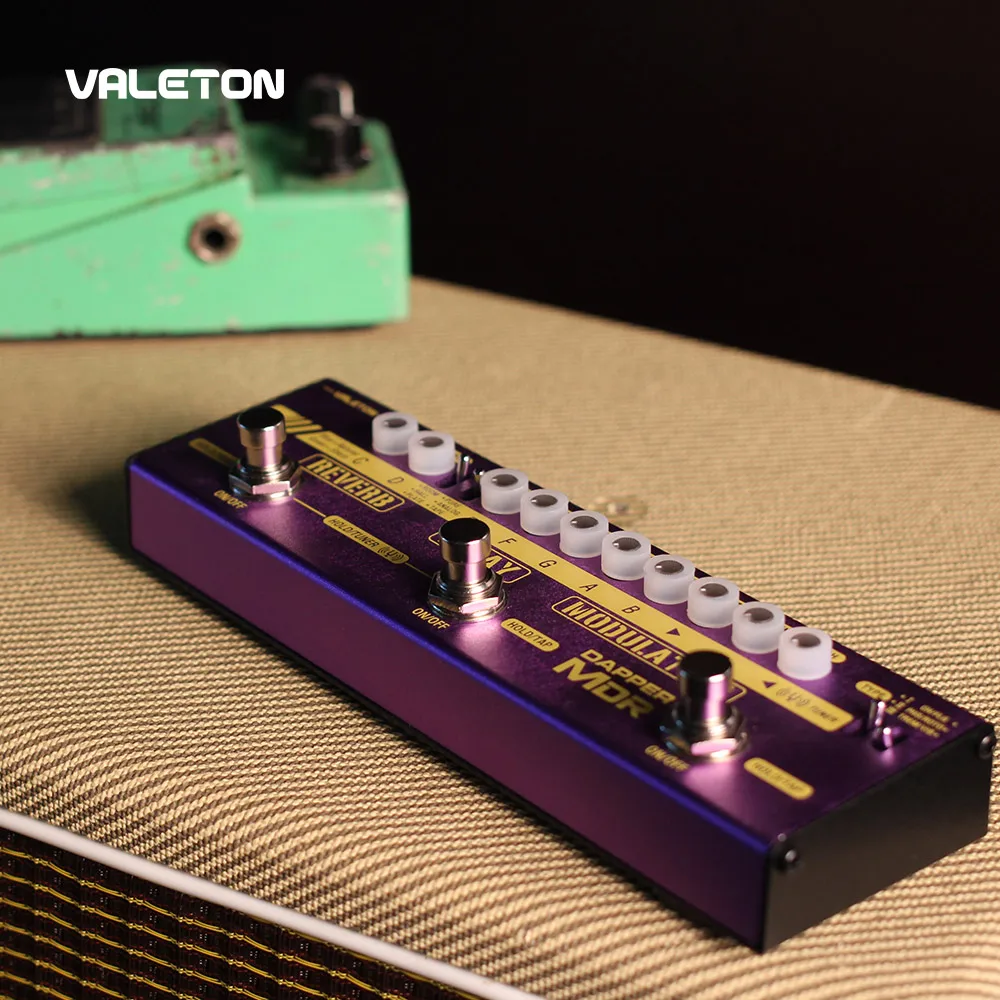 Valeton мульти эффекты гитары педаль Dapper MDR реверберации задержки хора Phaser Vibrato тремоло Flanger цифровой аналоговый ленты задержки