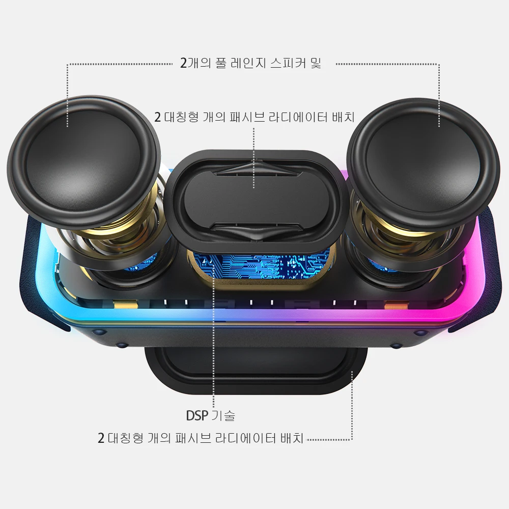 DOSS SoundBox Pro + TWS Беспроводная bluetooth колонка 24 Вт потрясающий звук с глубокими басами