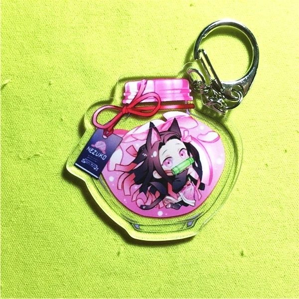 Аниме Demon Slayer: Kimetsu no Yaiba бутылка тема Tomioka Giyuu Косплей акриловая фигура кулон