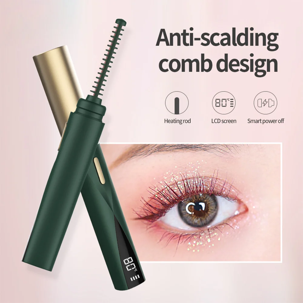 

LED Display Screen Electric Eyelash Curler Intelligent Temperature Control Curling Iron Rechargeable Eye Lashes Curler Clip To