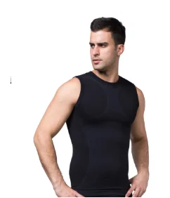 

Men Vest Sweat-absorbent Breathable Body Shapewear Body Slim Tummy Shaper Belly Control Shapewear