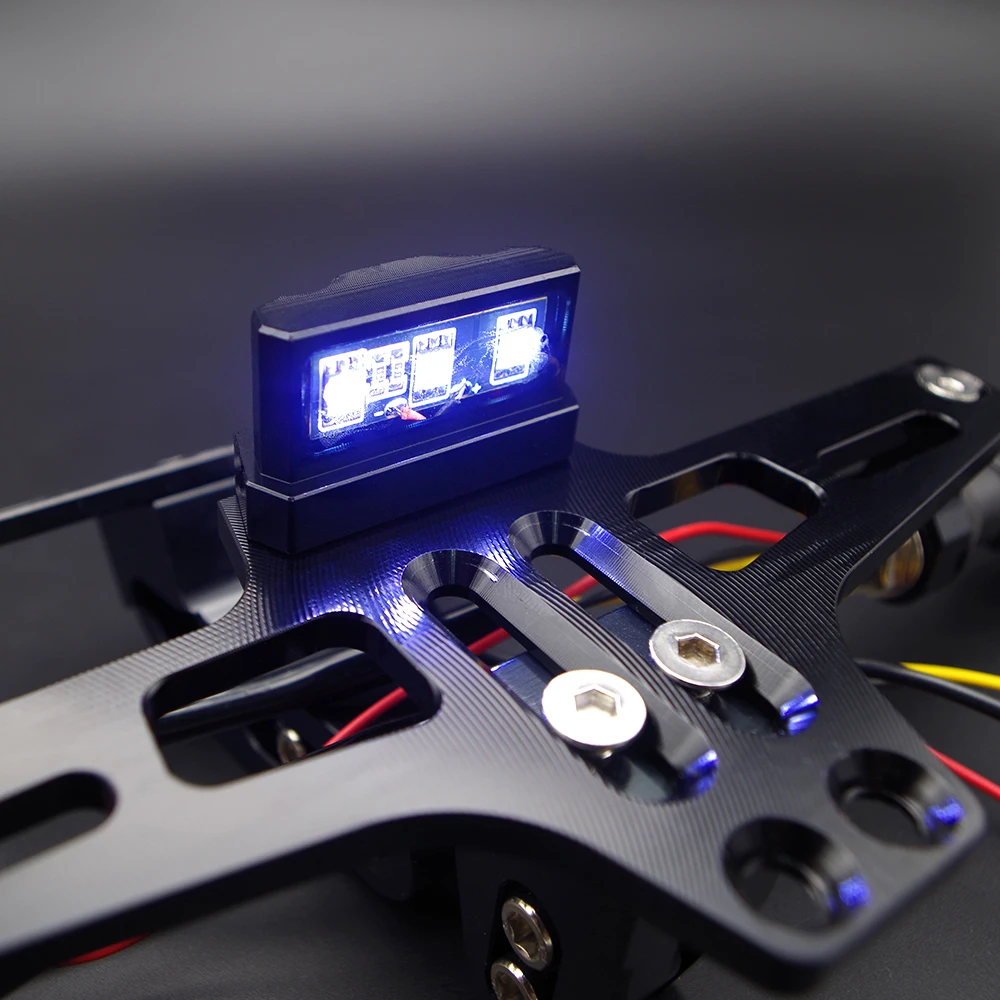 CNC Мотоцикл Регулируемый угол алюминиевый номерной знак рамка держатель