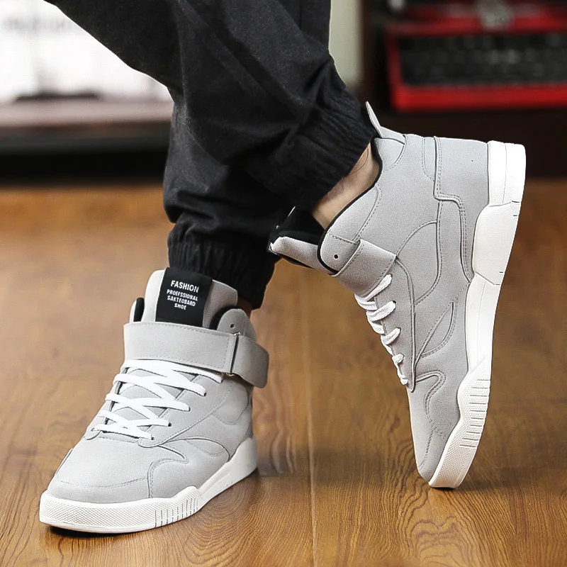 2019 High top Men Casual Shoes Sneakers For Male Shock Absorption Comfortable Quality Flat Fashion Cheap Zapatos |