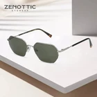 Солнцезащитные очки ZENOTTIC мужскиеженские, брендовые дизайнерские шестиугольные ретро-очки из сплава, прямоугольной формы, с защитой UV400, антибликовые Поляризационные солнечные очки