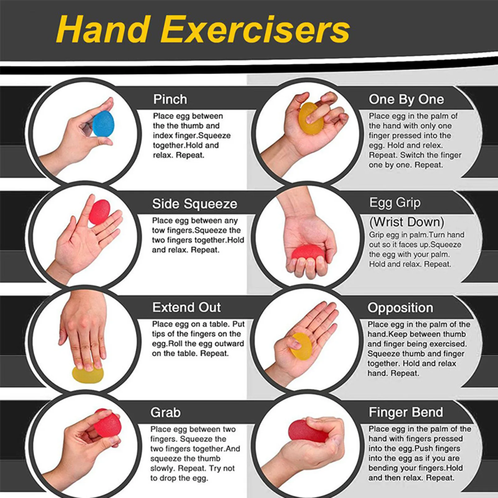 

Decompression Silicone Grip Ball To Improve Your Finger Grip, Release Emotions Finger Exercise Ball Decompression Ball #P2