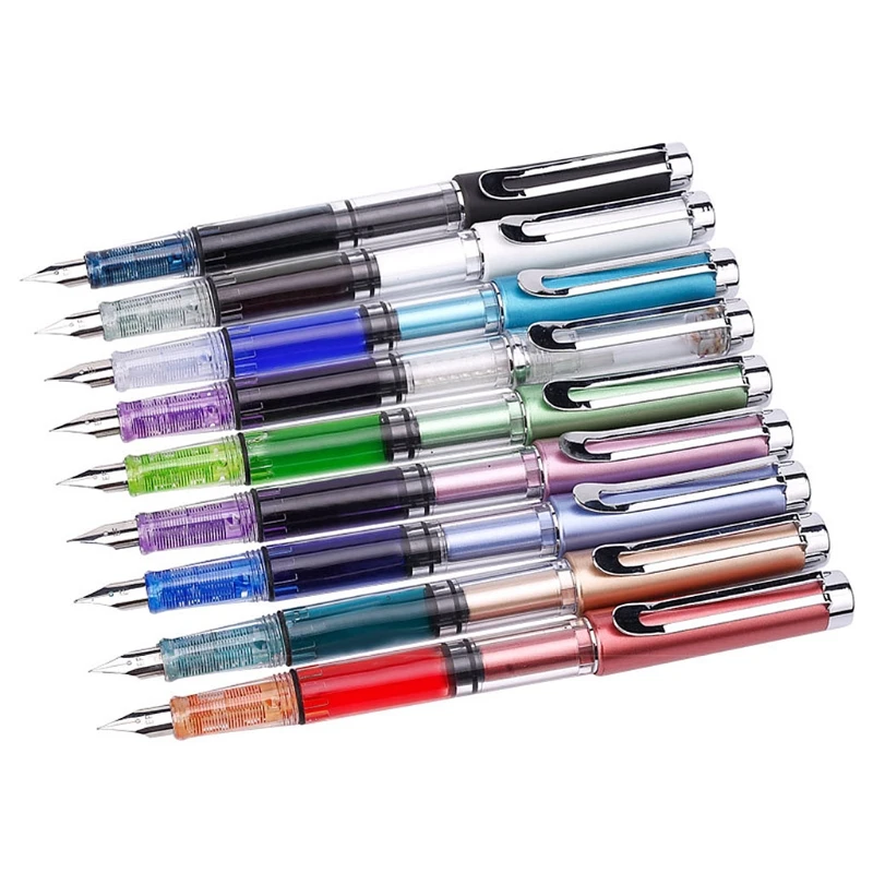 

Цветная прозрачная перьевая ручка с тонким наконечником канцелярские принадлежности для письма для студентов