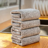 3pcs bamboo charcoal kitchen towel soft fluff tags non stick oil kitchen cleaning towels cloths absorbent towel
