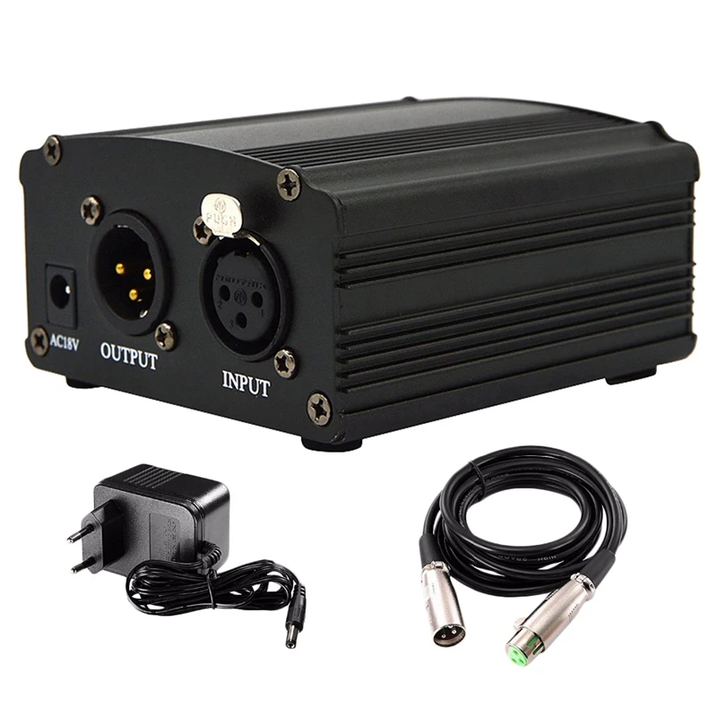 

Профессиональная машинка для стрижки 48V Dc Phantom Питание Подлинная Professional для студии Запись, конденсер, микрофон, для компьютера, штепсельная ...