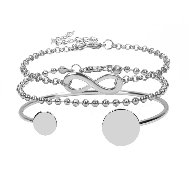 Find Me брендовый модный винтажный 3 шт./компл. длинный браслет-цепочка многослойный