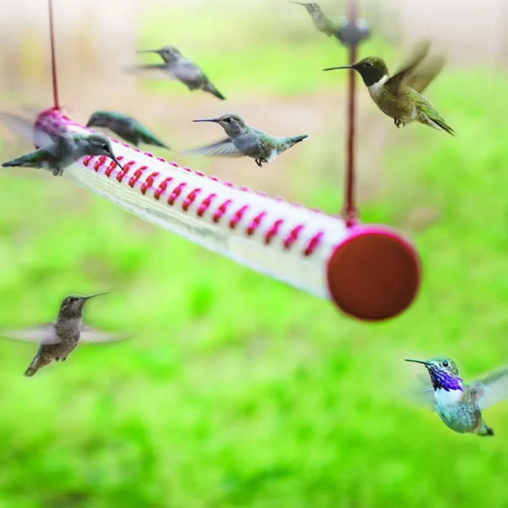 

Hummingbird Feeder Long Tube Hanging Bird Feeder Food Holder Decoration Holes Feeding Transparent Pipe Outdoor Garden Home Tools