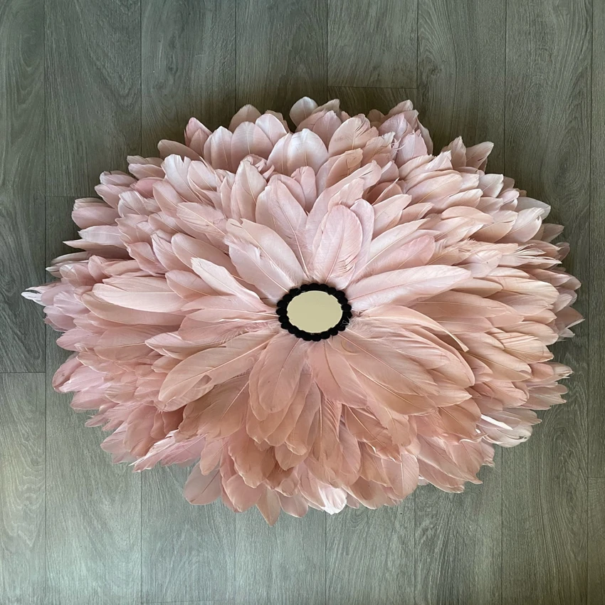 10 ярдов натуральные гусиные перья отделка окрашенная кожа розовый для