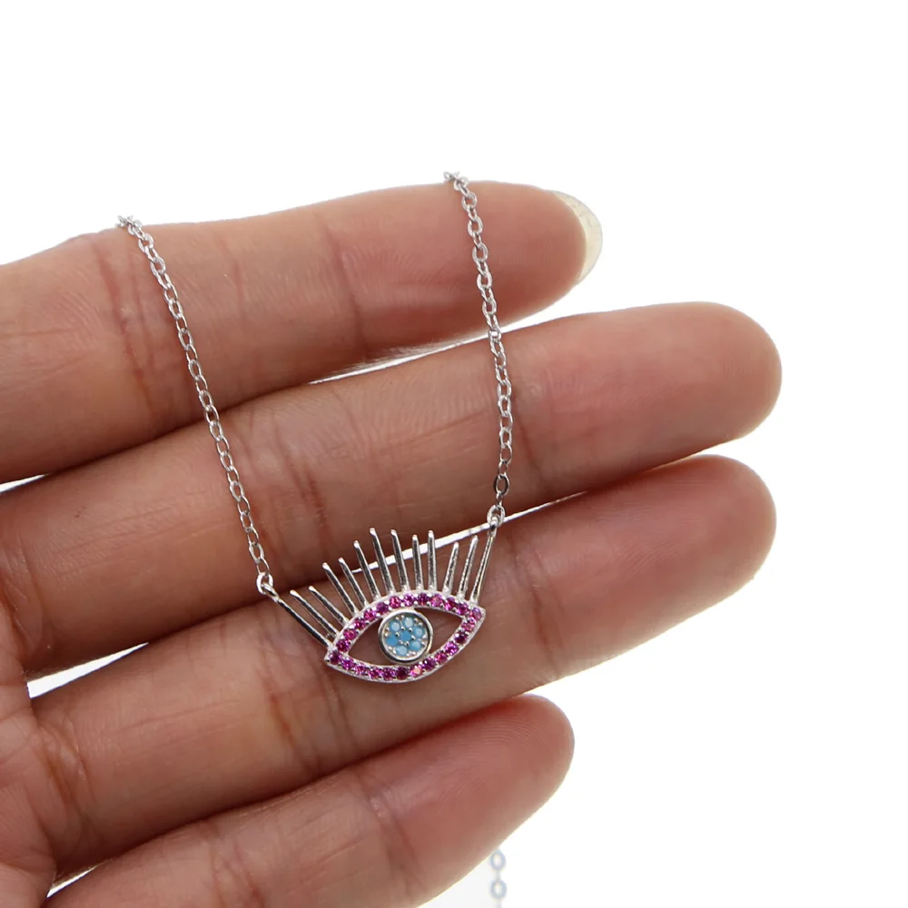 925 пробы серебряные ресницы счастливый знак удача символ девушка ожерелье