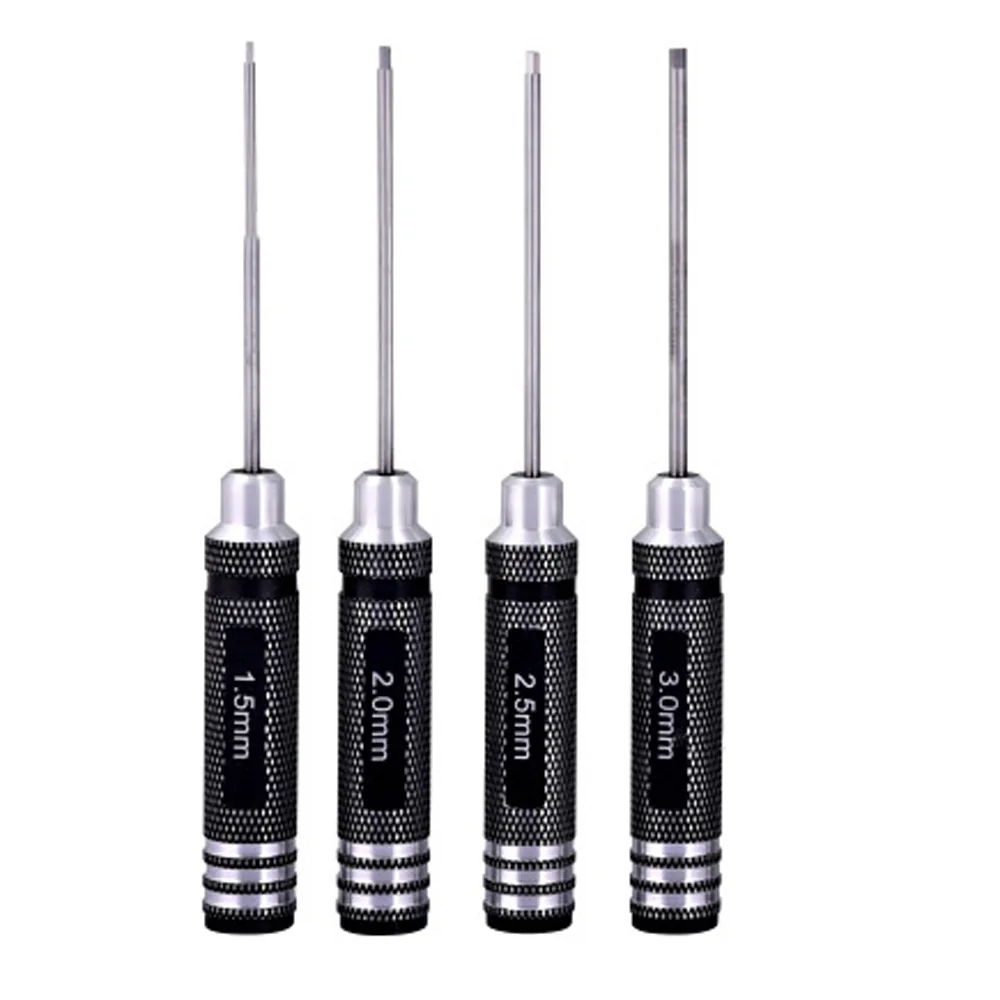 

4pcs/Set 17cm Hex/Allen Key Socket Bit Hex Screwdriver 1.5&2.0&2.5&3.0mm For Toy Model Repair Tool Kit