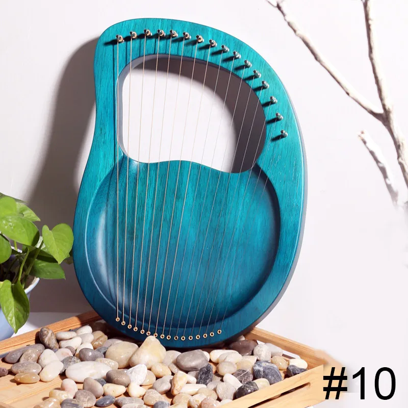 

Hot Selling 16-Tone Log Lyre Portable Musical Instrument 16-Strings Solid Wood Veneer Lyre Stringed Instrument