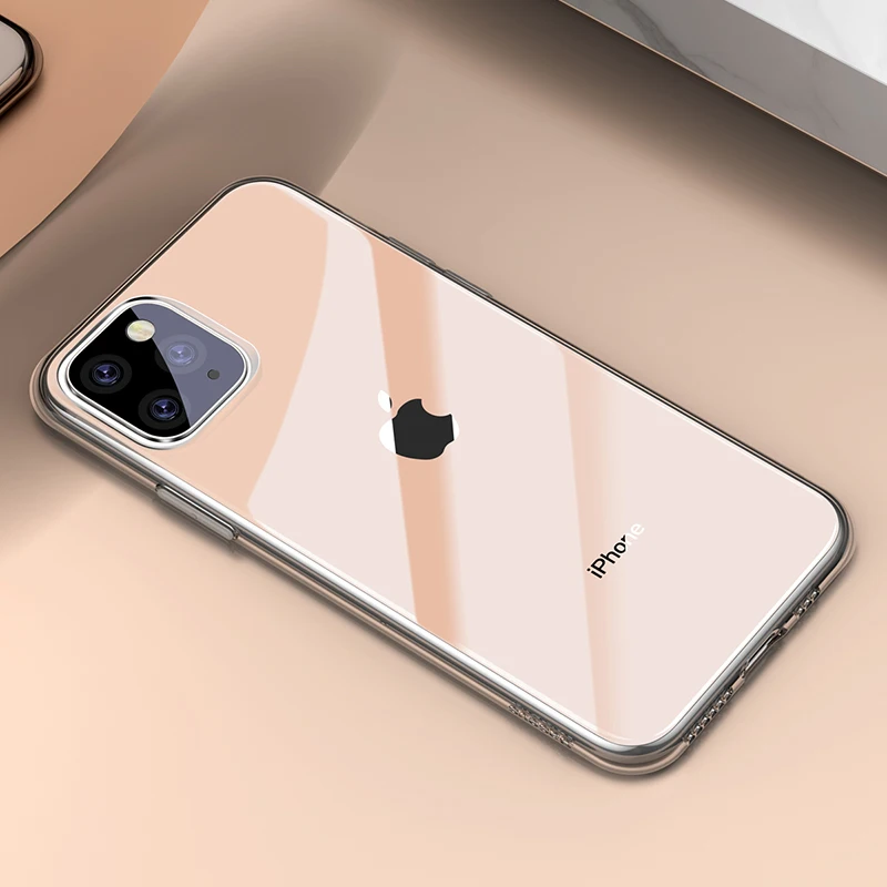Transparent Gold Прозрачный чехол Baseus для iPhone 11 Pro Max XS Max Xr 11Pro чехол Coque Ультратонкий Мягкий ТПУ силиконовый чехол для iPhone11 Fundas - Цвет: Transparent Gold